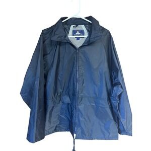 Portwest US440 Mens Navy Blue Classic Rain Jacket Waterproof Windbreaker L